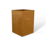 Miami corner fiberglass planter in Metallic Bronze, 12 × 12 × 18 in, studio render