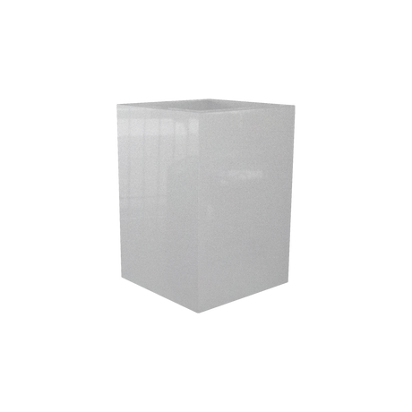 Miami corner fiberglass planter in Metallic Silver