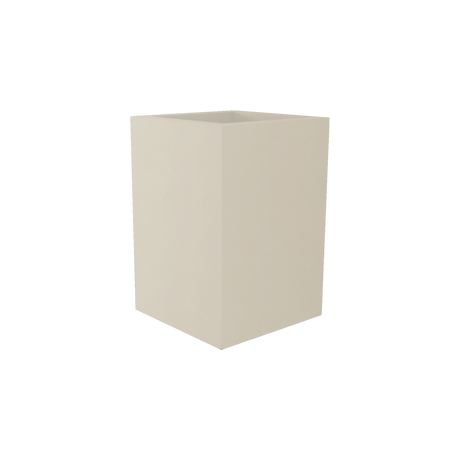 Miami corner fiberglass planter in Satin Beige