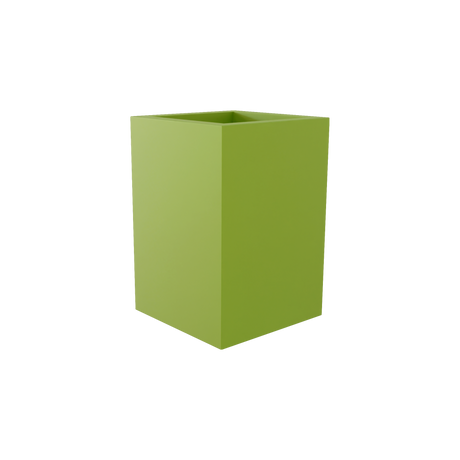 Miami corner fiberglass planter in Satin Green