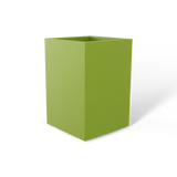 Miami corner fiberglass planter in Satin Green, 12 × 12 × 18 in, studio render