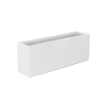 Miami narrow fiberglass planter in Gloss Bright White