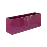 Miami narrow fiberglass planter in Gloss Eggplant, studio render