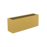 Miami narrow fiberglass planter in Gloss Metallic Gold