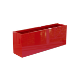 Miami narrow fiberglass planter in Gloss Red