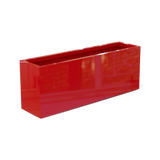 Miami narrow fiberglass planter in Gloss Red, studio render