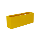 Miami narrow fiberglass planter in Gloss Saffron