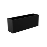 Miami narrow fiberglass planter in Matte Black