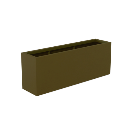 Miami narrow fiberglass planter in Matte Bronze