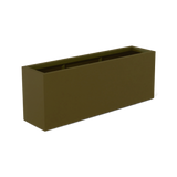 Miami narrow fiberglass planter in Matte Bronze, studio render