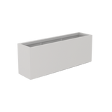 Miami narrow fiberglass planter in Matte Cement Grey
