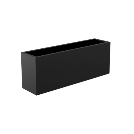 Miami narrow fiberglass planter in Matte Charcoal