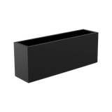 Miami narrow fiberglass planter in Matte Charcoal, studio render