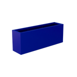 Miami narrow fiberglass planter in Matte Cobalt Blue