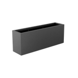 Miami narrow fiberglass planter in Matte Gunmetal