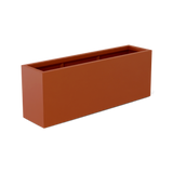Miami narrow fiberglass planter in Matte Terra Cotta, studio render