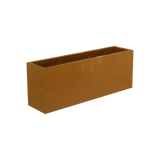 Miami narrow fiberglass planter in Metallic Bronze