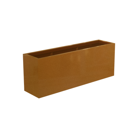 Miami narrow fiberglass planter in Metallic Bronze