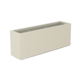 Miami narrow fiberglass planter in Satin Beige, studio render
