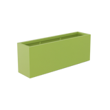 Miami narrow fiberglass planter in Satin Green
