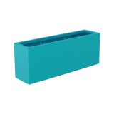 Miami narrow fiberglass planter in Satin Seafoam Green, studio render