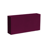 Milano narrow rectangular fiberglass planter in Gloss Eggplant, studio render