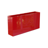 Milano narrow fiberglass planter in Gloss Red