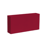 Milano narrow rectangular fiberglass planter in Gloss Red, studio render