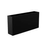 Milano narrow fiberglass planter in Matte Black