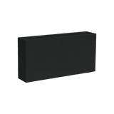 Milano narrow rectangular fiberglass planter in Matte Black, studio render