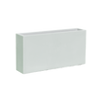 Milano narrow rectangular fiberglass planter in Matte Bright White, studio render