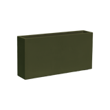 Milano narrow rectangular fiberglass planter in Matte Bronze, studio render