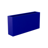Milano narrow fiberglass planter in Matte Cobalt Blue