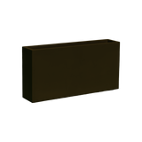 Milano narrow rectangular fiberglass planter in Matte Dark Brown, studio render
