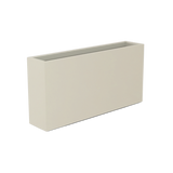 Milano narrow fiberglass planter in Satin Beige