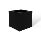 Monaco cube fiberglass planter in Matte Black, 7 × 7 × 7 in, studio render