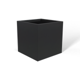 Monaco cube fiberglass planter in Matte Charcoal, 7 × 7 × 7 in, studio render