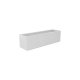 Monaco rectangle fiberglass planter in Gloss Bright White