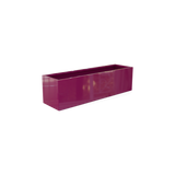 Monaco rectangle fiberglass planter in Gloss Eggplant