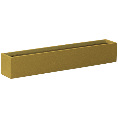 Monaco rectangle fiberglass planter in Gloss Metallic Gold, studio render