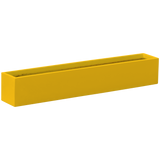 Monaco rectangle fiberglass planter in Gloss Saffron, studio render