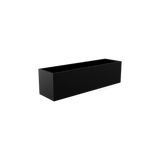 Monaco rectangle fiberglass planter in Matte Black