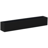 Monaco rectangle fiberglass planter in Matte Black, studio render