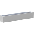 Monaco rectangle fiberglass planter in Matte Bright White, studio render