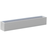 Monaco rectangle fiberglass planter in Matte Bright White, studio render