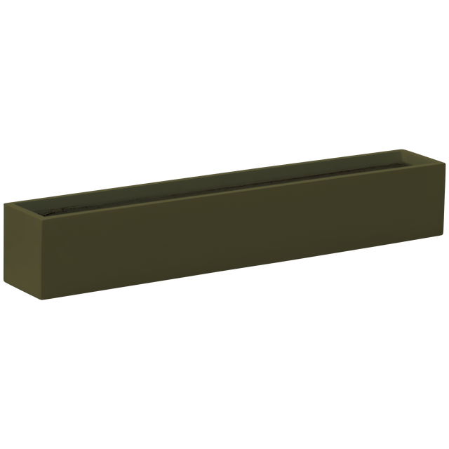 Monaco rectangle fiberglass planter in Matte Bronze, studio render