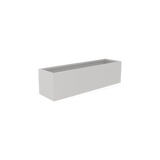 Monaco rectangle fiberglass planter in Matte Cement Grey