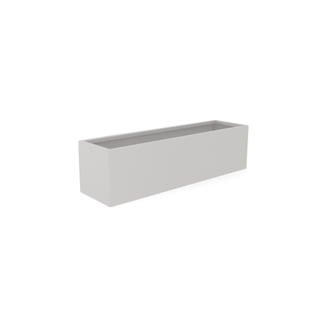 Monaco rectangle fiberglass planter in Matte Cement Grey
