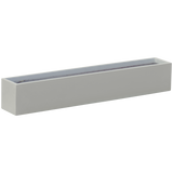 Monaco rectangle fiberglass planter in Matte Cement Grey, studio render