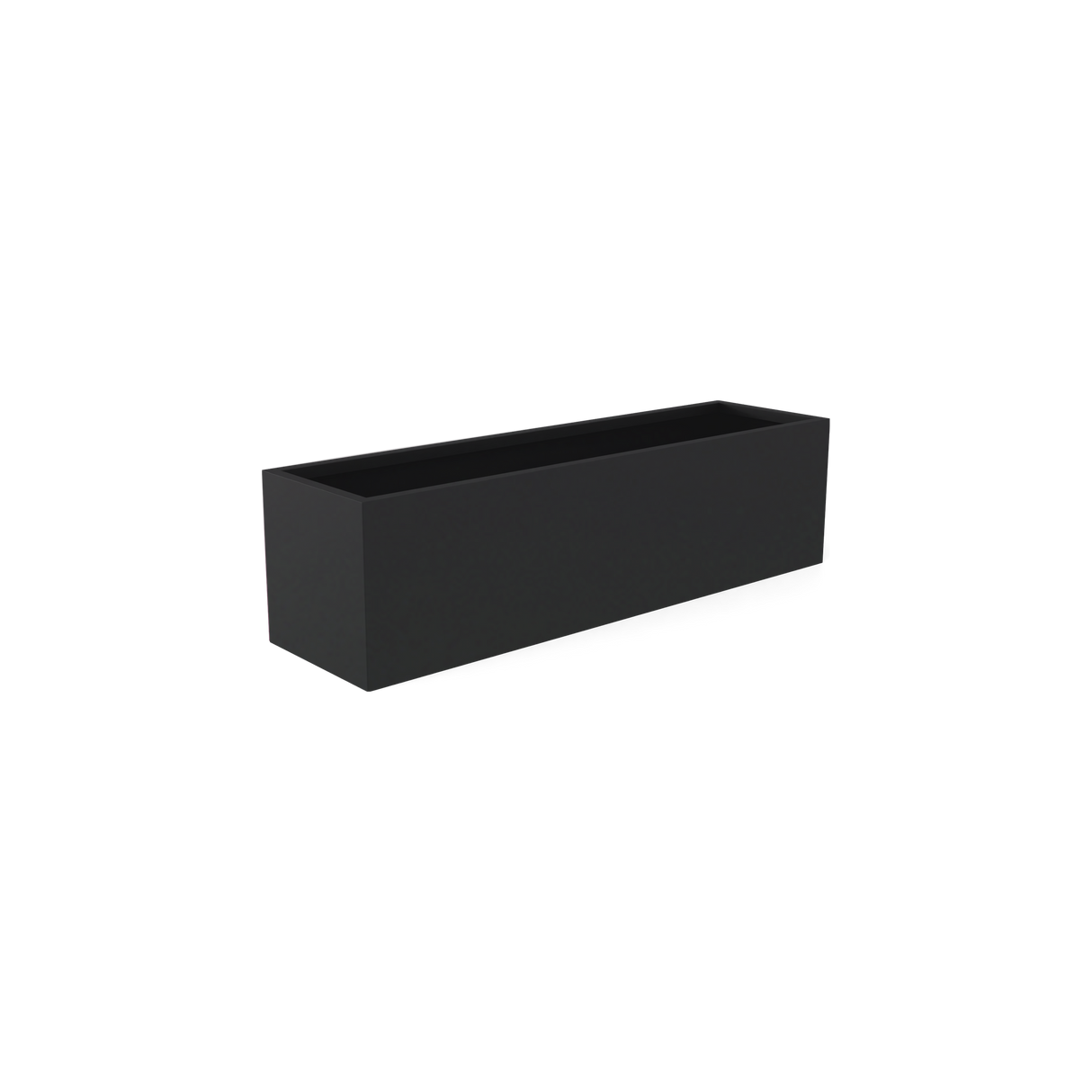 Monaco rectangle fiberglass planter in Matte Charcoal